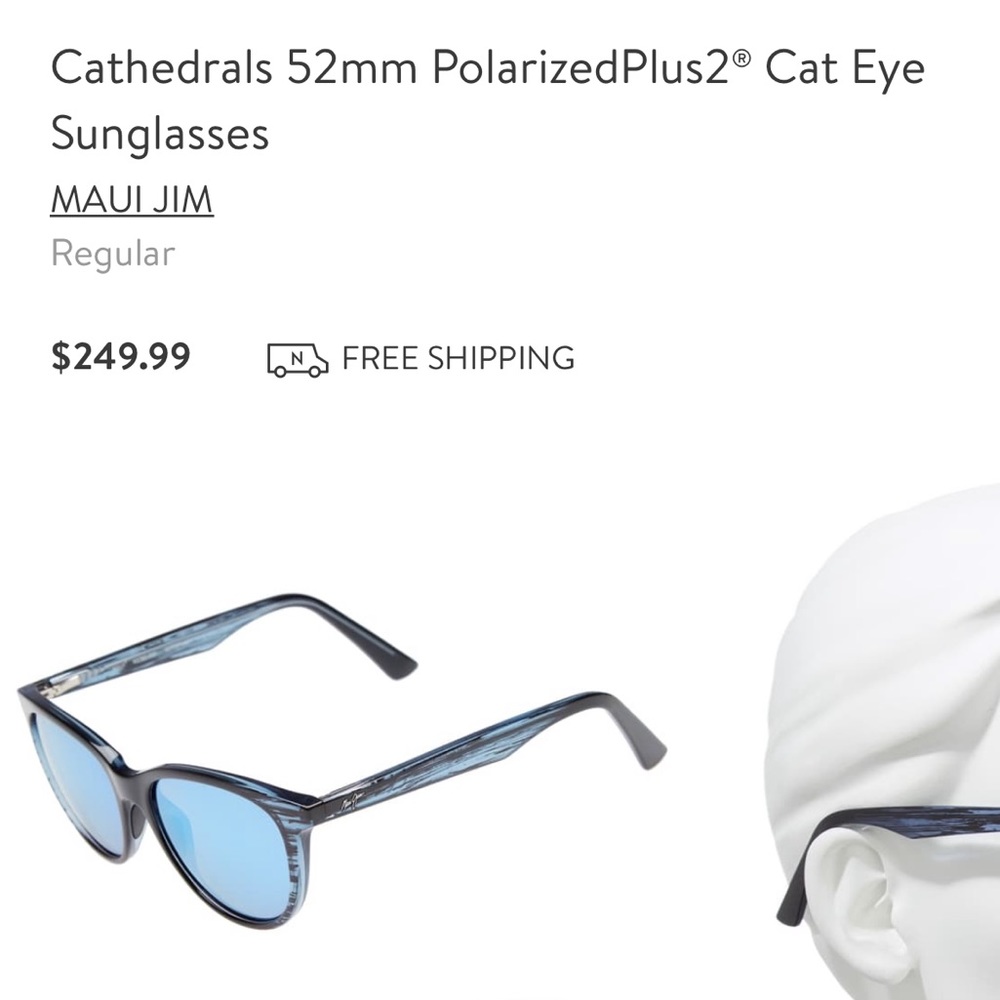 Cathedrals 52mm PolarizedPlus2® Cat Eye Sunglasses